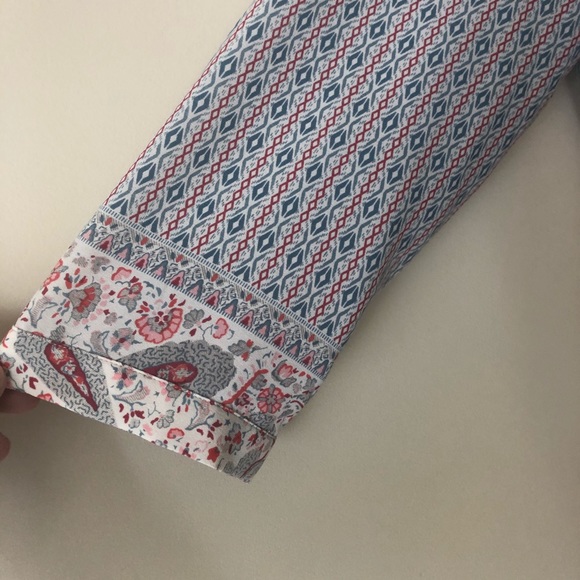 Mercer & Madison Paisley and Strip Blouse - Picture 3 of 6